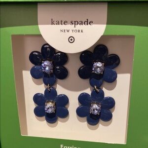 Kate Spade Navy Floral Earrings